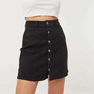 Black Jean Skirt
